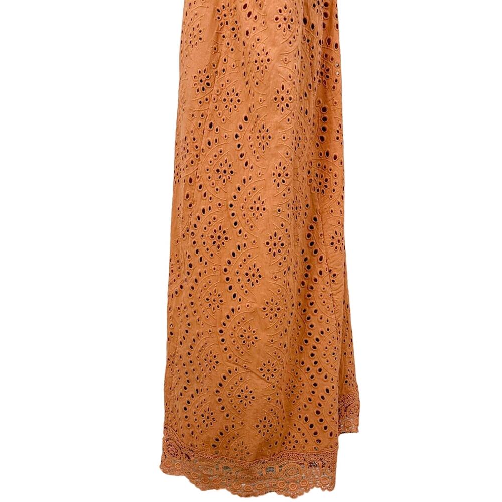 Nightcap x Carisa Rene Aimee Eyelet Copper Maxi Dress, EUC, Size XS MSRP $396 - Picture 13 of 15